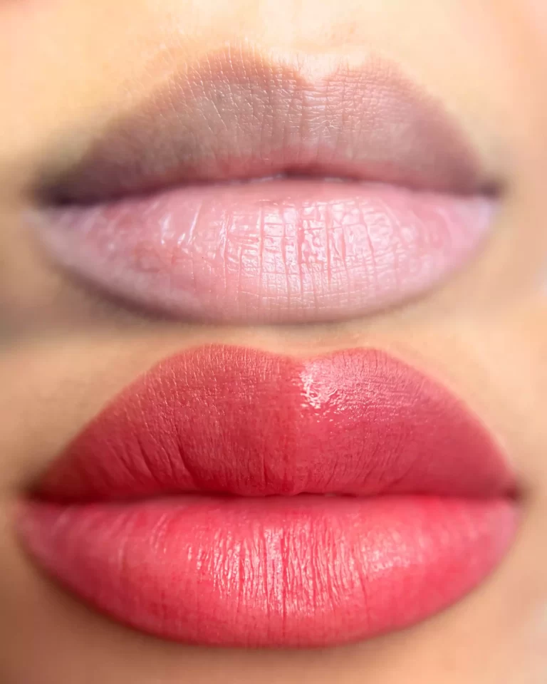 Lip blush healing process