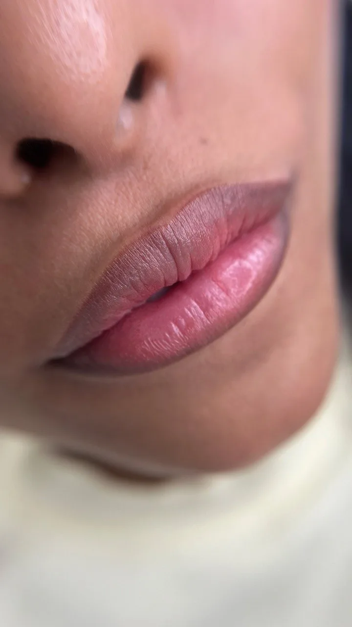 Ombre lip blush result — Dubai client
